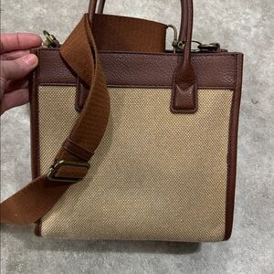 Time and Tru Brown and Tan Tote Bag